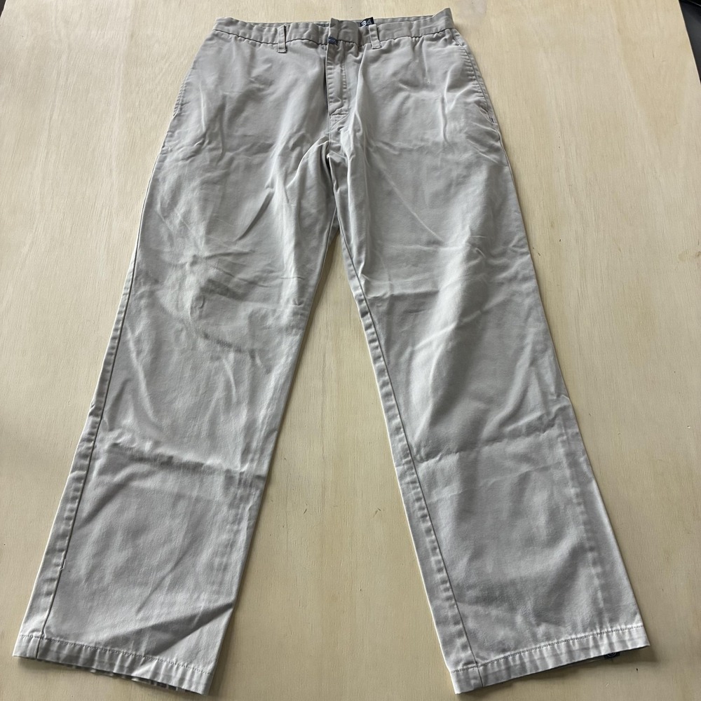 Quiksilver Pants‎ Mens 34x32 Beige Chino Straight Leg Casual Canvas Pockets